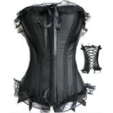 Corselet preto com laços